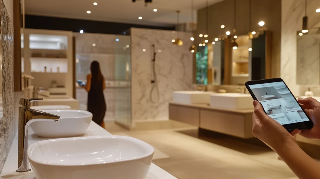 Bathroom showrooms vs online stores
