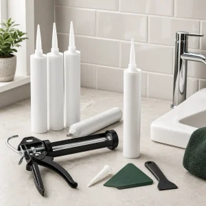 Sealants and adhesives for bathroom installation