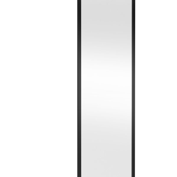 700mm Matt Black Wetroom Screen With Support Bar